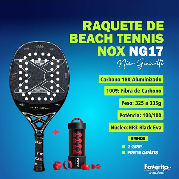 Raquete de Beach Tennis NG17 2025 | NOX - By Nico Gianotti