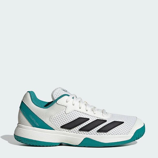 Tênis Adidas Courtflash – Infantil Cloud White / Pure Teal / Off White