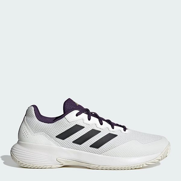 Tênis Adidas Gamecourt 2.0 – Masculino Core White / Core Black / Aurora Plum