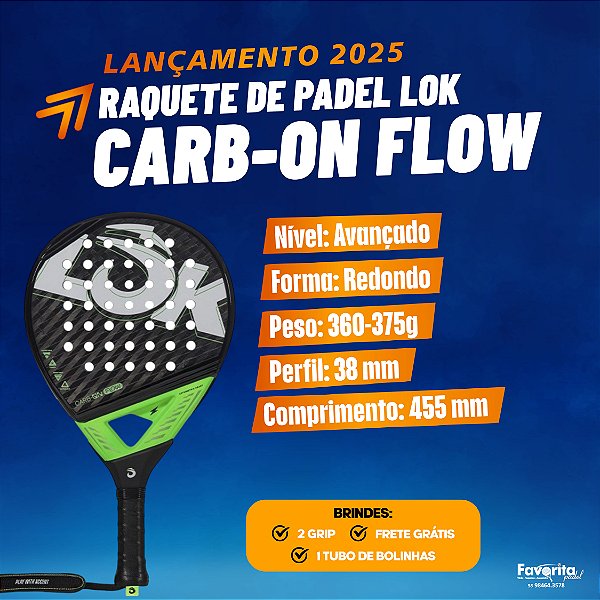 Raquete de Padel Lok Carb-On Flow