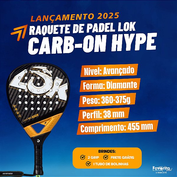 Raquete de Padel Lok Carb-On Hype