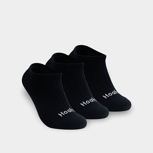 Meia Invisível Hoahi Kit 3 Pares Feminino – Preto