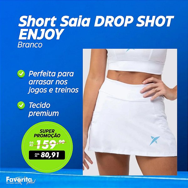 Short saia DROP SHOT ENJOY 1.0 – Branco