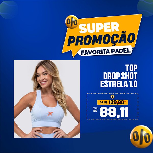 Top DROP SHOT ESTRELA 1.0 - Azul Claro