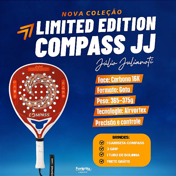 Raquete de Padel Compass JJ Limited Edition - Júlio Julianoti