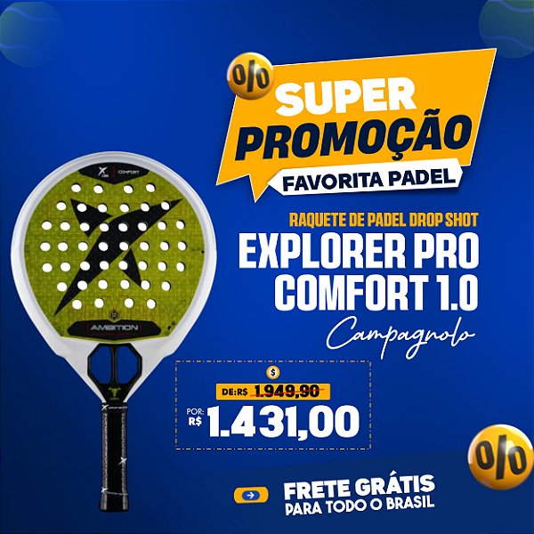 Raquete de Padel DROP SHOT EXPLORER PRO COMFORT 1.0 CAMPA