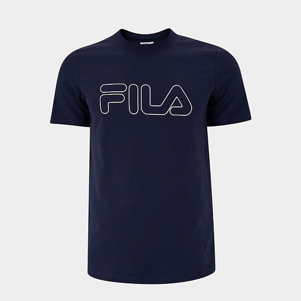 Camiseta Fila Letter Outline – Masculina Azul Marinho
