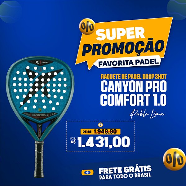 Raquete de Padel DROP SHOT CANYON PRO COMFORT 1.0 LIMA