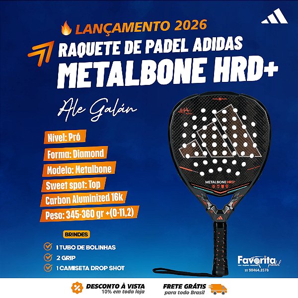 Raquete de Padel Adidas Metalbone HRD+ 2026 – Ale Galán