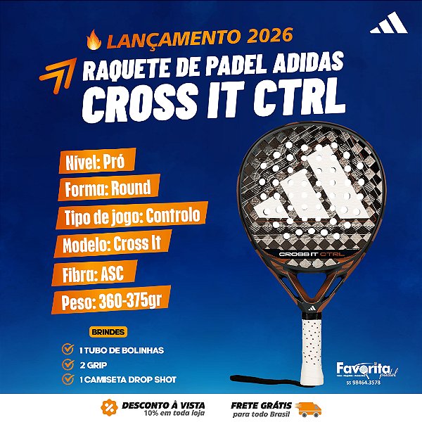 Raquete de Padel Adidas Cross IT Ctrl 2026