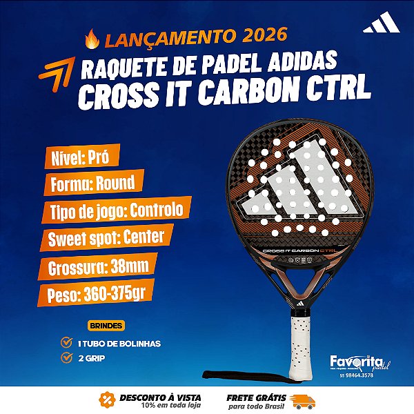Raquete de Padel Adidas Cross IT Carbon Ctrl 2026