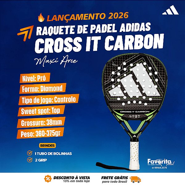 Raquete de Padel Adidas Cross IT Carbon 2026