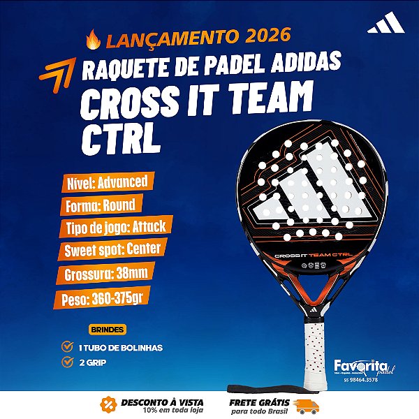 Raquete de Padel Adidas Cross IT Team Ctrl 2026