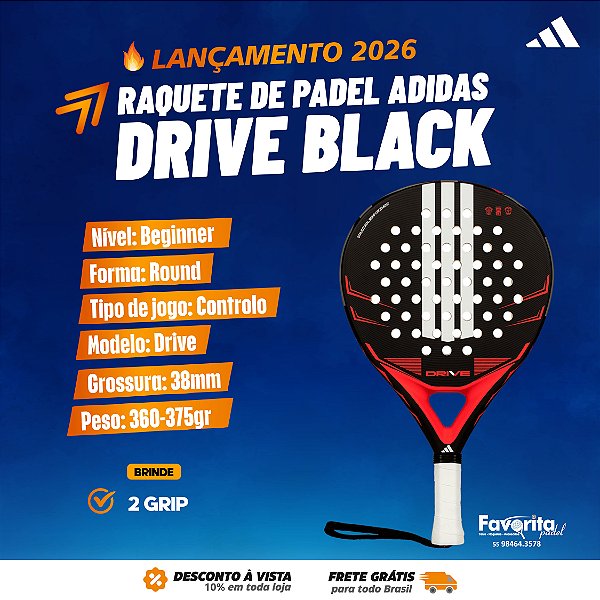 Raquete de Padel Adidas Drive Black 2026