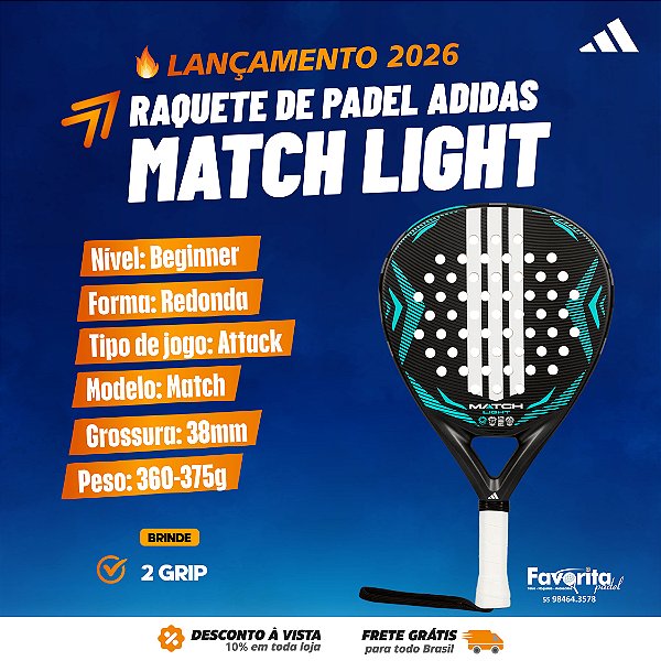 Raquete de Padel Adidas Match Light 2026