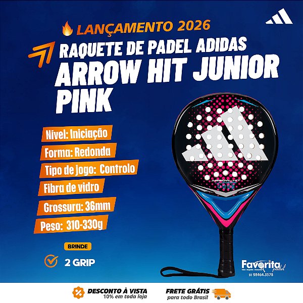 Raquete de Padel Adidas Arrow Hit Junior Pink