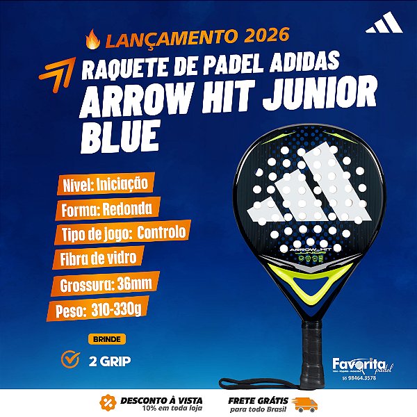 Raquete de Padel Adidas Arrow Hit Junior Blue