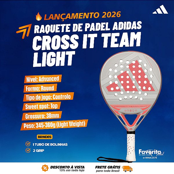 Raquete de Padel Adidas Cross IT Team Light 2026