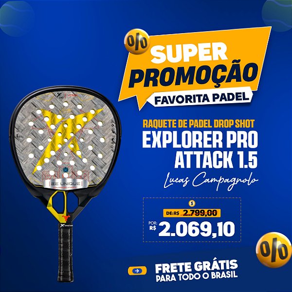 Raquete de Padel DROP SHOT EXPLORER PRO ATTACK 1.5 CAMPA