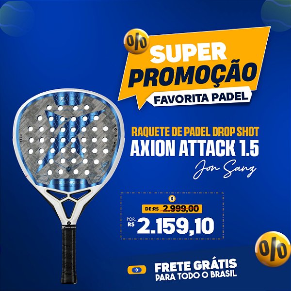 Raquete de Padel DROP SHOT AXION ATTACK 1.5 SANZ