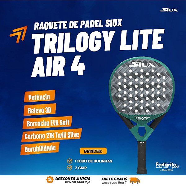 Raquete de Padel Siux Trilogy Lite Air 4