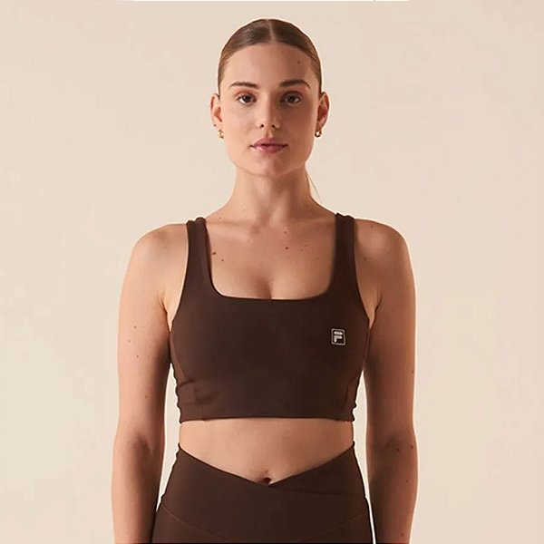 Top Fila Touch Gym – Feminino Castanho Escuro