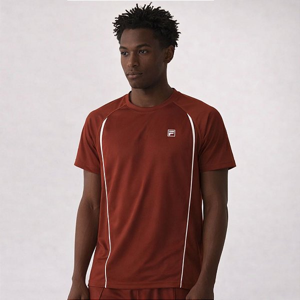 Camiseta Fila Match – Masculina Vermelho Ocre