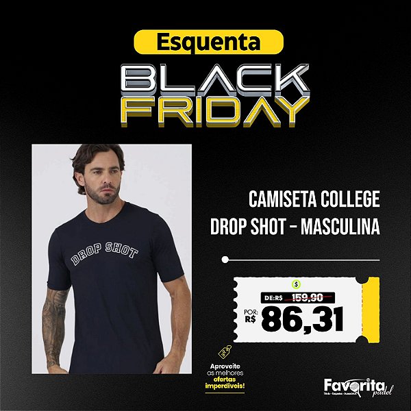 Camiseta College Drop Shot – Masculina