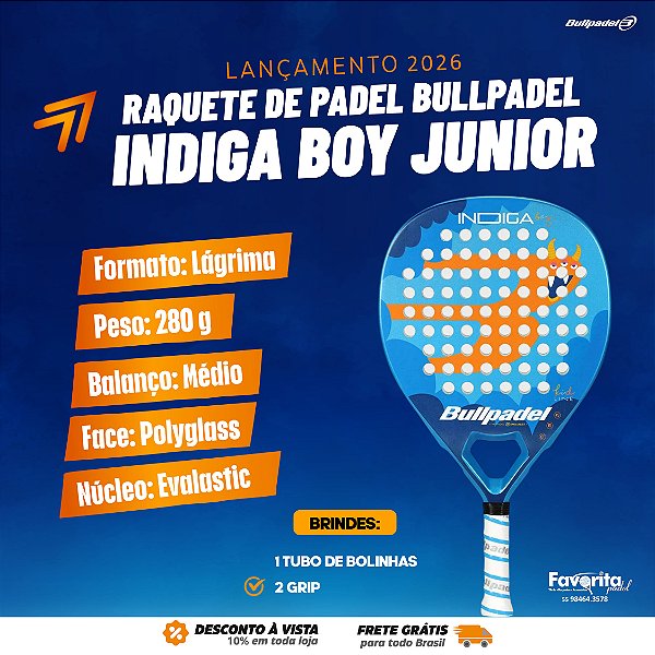 Raquete Padel Bullpadel Indiga Boy Junior 2026
