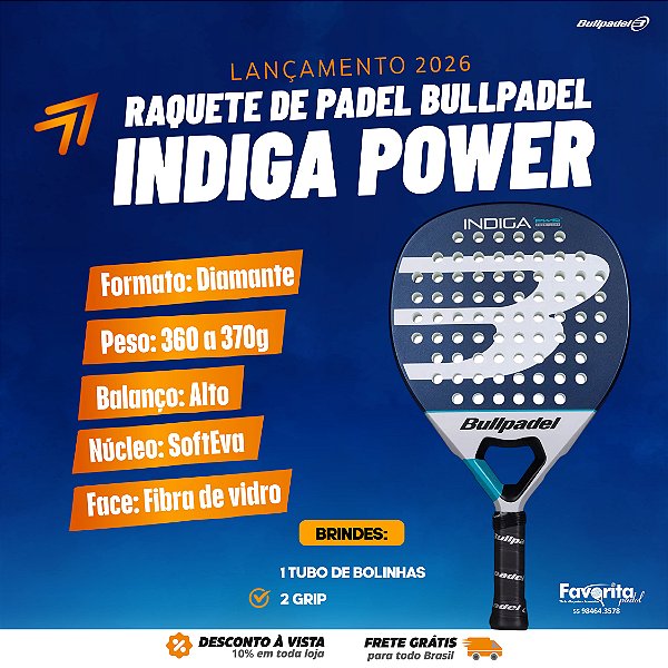 Raquete Padel Bullpadel Indiga Power 2026