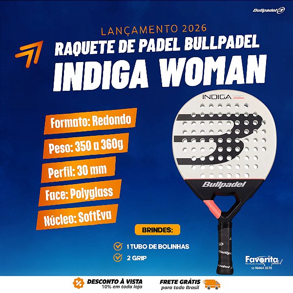 Raquete Padel Bullpadel Indiga Woman 2026
