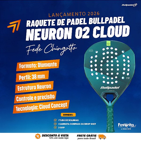 Raquete Padel Bullpadel Neuron 02 Cloud 2026