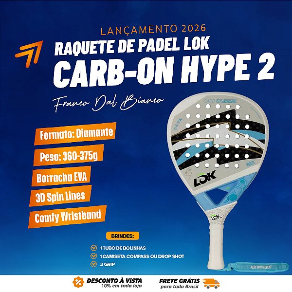 Raquete de Padel Lok Carb-On Hype 2 – Franco Dal Bianco