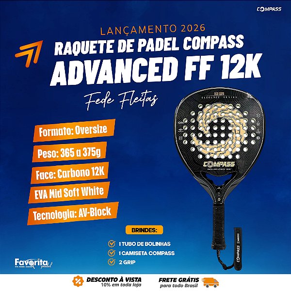 Raquete de Padel Advanced FF 12k 2026 - Fede Fleitas