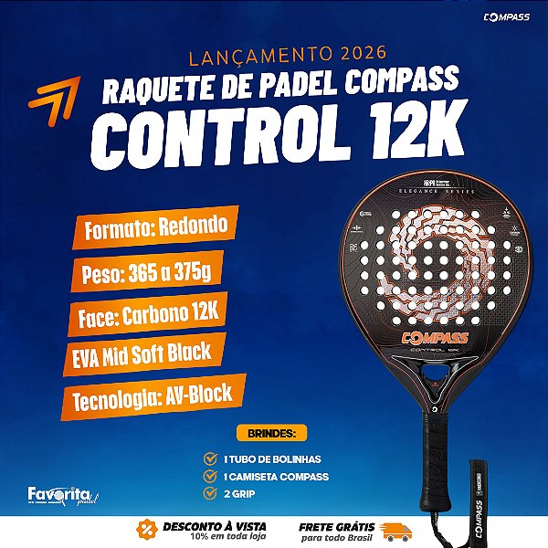 Raquete de Padel Control 12k 2026