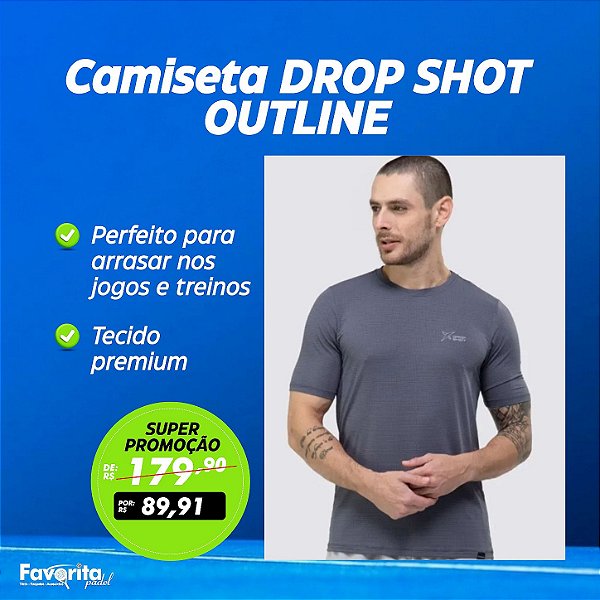 Camiseta DROP SHOT OUTLINE Grafite