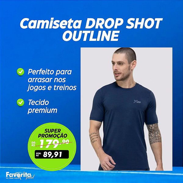 Camiseta DROP SHOT OUTLINE Marinho