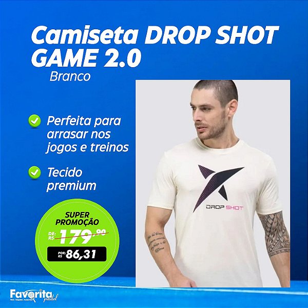 Camiseta DROP SHOT GAME 2.0 Off White