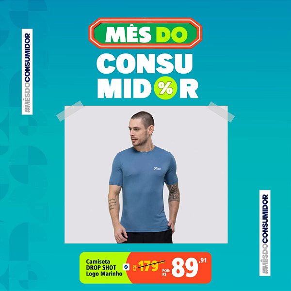 Camiseta DROP SHOT Logo - Marinho