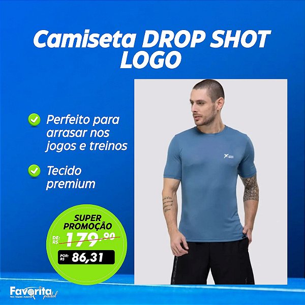 Camiseta DROP SHOT Logo - Marinho