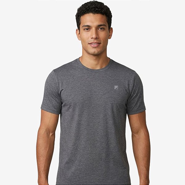 Camiseta Fila Comfort Smart Cotton II Masculina Cinza Mescla