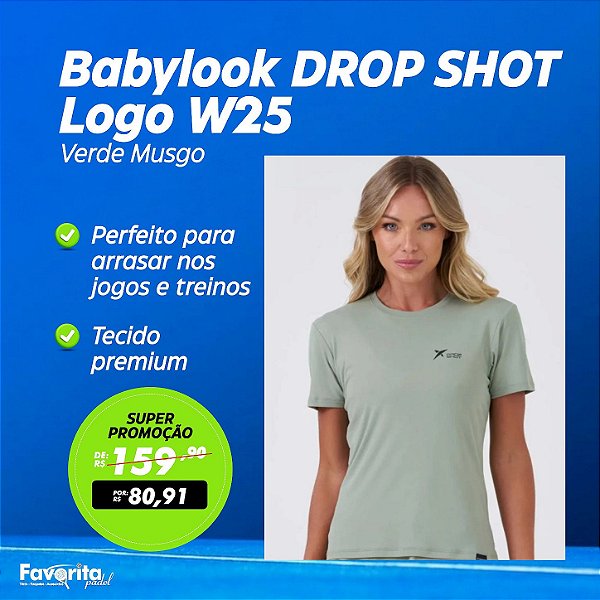 Babylook DROP SHOT Logo W25 Verde Musgo