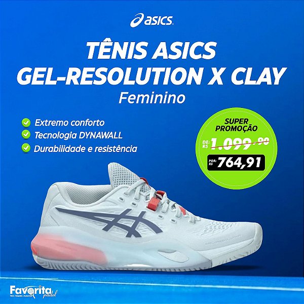 Tênis ASICS Gel-Resolution X Clay – Feminino