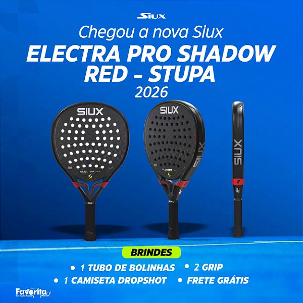 Raquete de Padel Siux Electra Pro Shadow Red 2026 Stupa