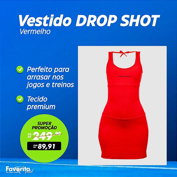 Vestido Short DROP SHOT Vermelho
