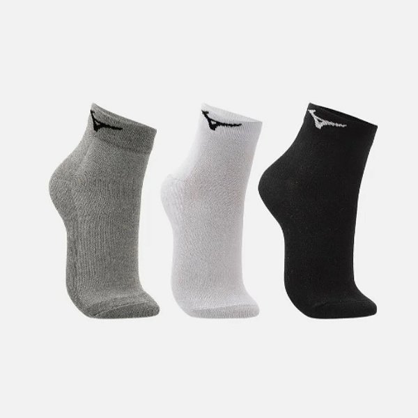 Kit Meia Cano Curto Mizuno Basic Feminino