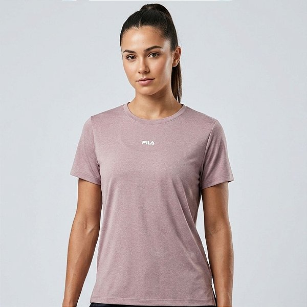 Blusa Fila Basic Train III Feminina Rosa Malva Mescla