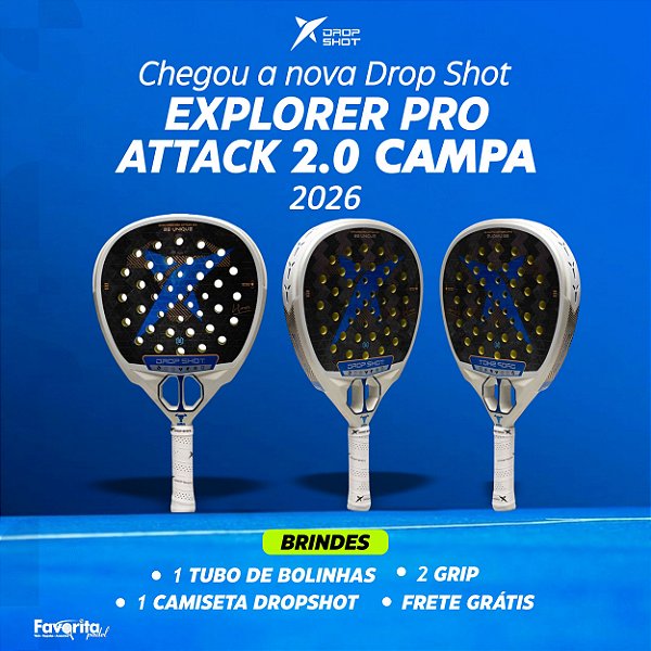 Raquete de Padel Drop Shot Explorer Pro Attack 2.0 2026 Campa