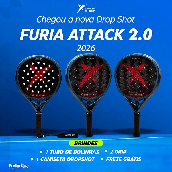 Raquete de Padel Drop Shot Furia Attack 2.0 2026