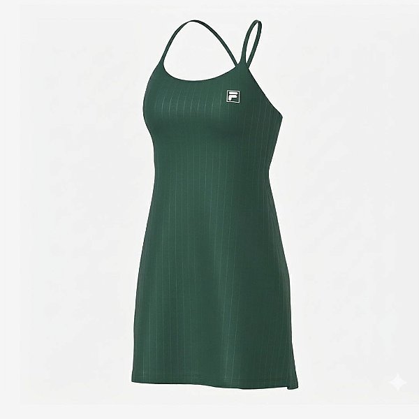 Vestido Fila Pinstripes Flow II Verde Botanico